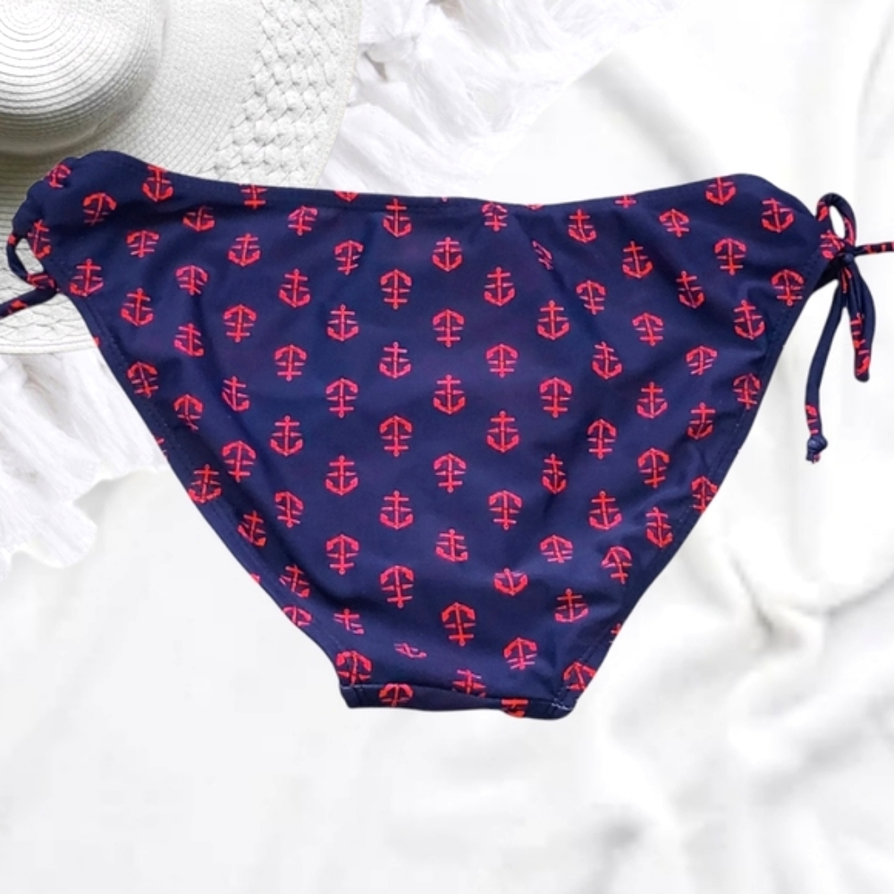 Blue and Red Anchor Bikini Bottom- Classic cut - Picture 1 of 4